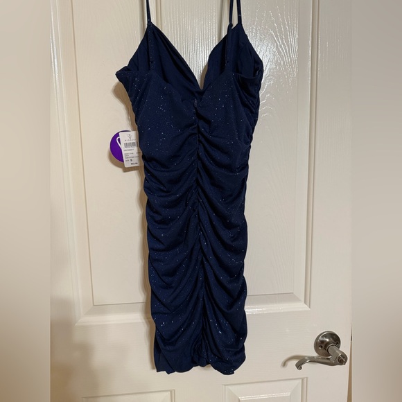 NWT Windsor Navy Sparkle Mini Dress - Picture 7 of 8